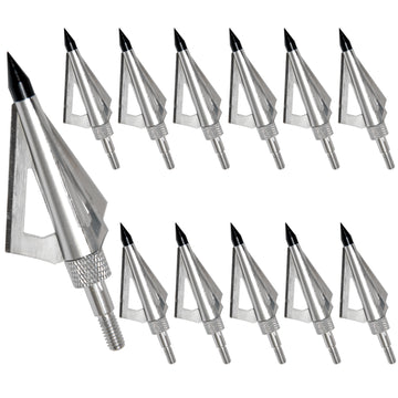 12x 125-grain Silver 3-blade Broadheads