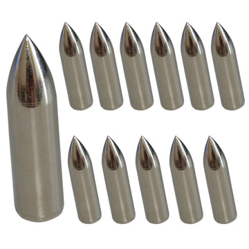 12x Silver Glue-on Field Points