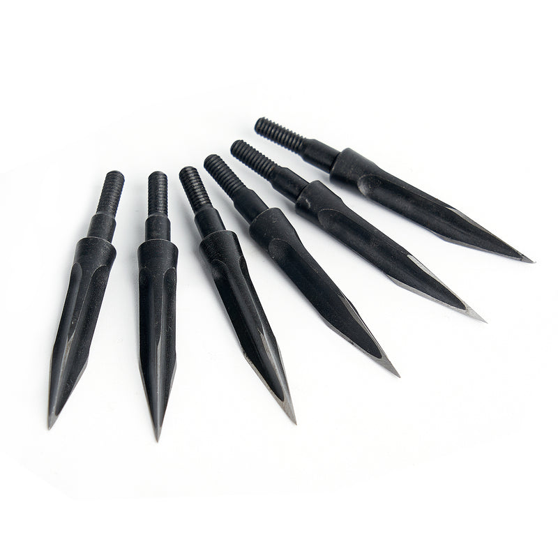 6x 125-grain Black Screw-in Arrowheads Broadheads for Hunting