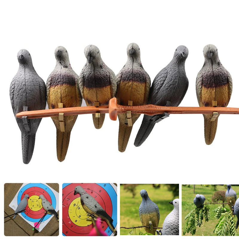 6x Archery EVA Foam 3D Pigeon Dove Bird Attracting Decoy Baits Animal Targets Decoration Hunting