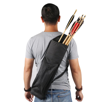 Black Back Arrows Quiver with Belt for Archery