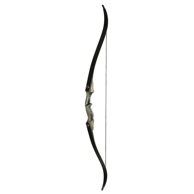60" Laminated Takedown Recurve Bow with 12x Carbon Arrows Stringer Archery Target Hunting