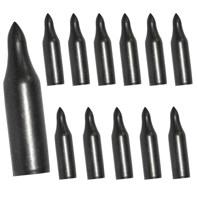 12x Black Glue-on Field Points