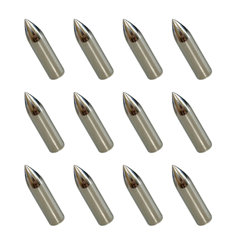 12x Silver Glue-on Field Points