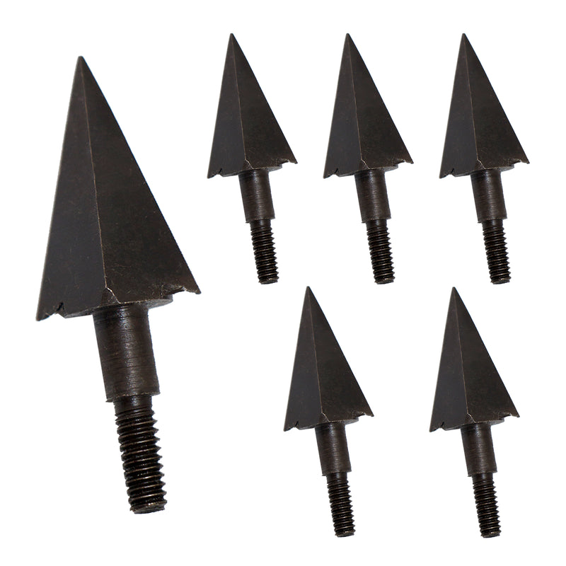 6x 115-grain Black Screw-in Tapered Broadheads
