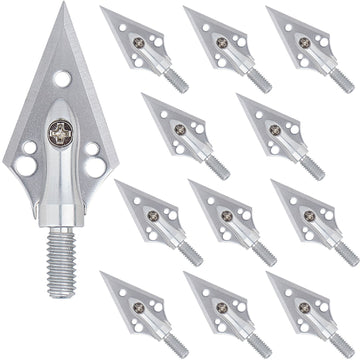 37-50 Grain 2-blade Screw-in Archery Broadhead Arrowhead Silver Color Hunting