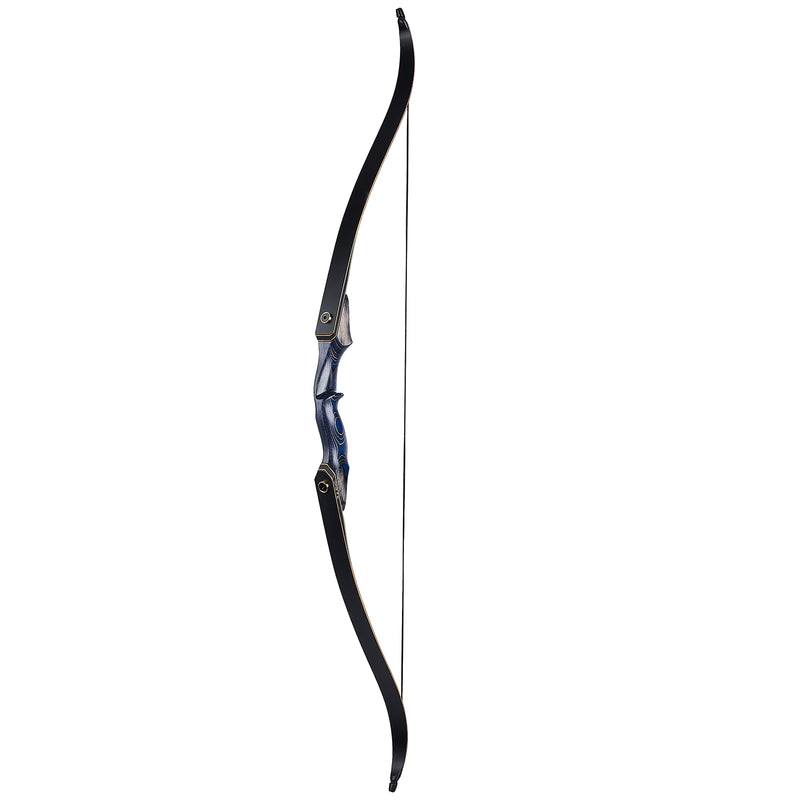60" Blue Riser Wood Laminated Takedown Recurve Archery Bow 30/35/40/45/50# Hunting Practice