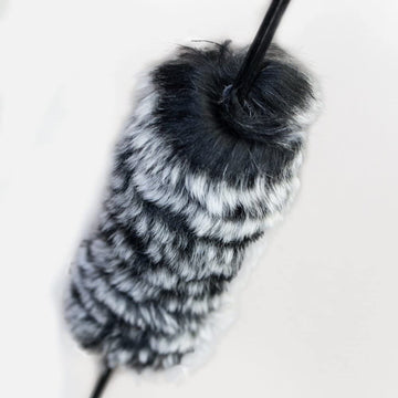 1 Pair Archery Otter Fur Fluffy Bow String Silencer Black For Recurve Long Bow